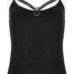 Punk Rave Women's Stuff Cutout Mesh Splice Skull Tank Top