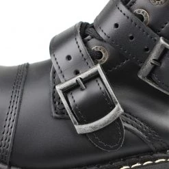 Angry Itch 14-Hole 5-Buckle Black Leather Boots Men's Stuff 16 Angry Itch 14-Hole 5-Buckle Black Leather Boots Men's Stuff