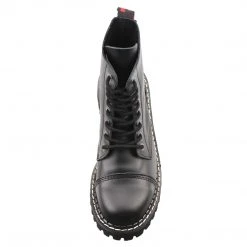 Angry Itch 8-Hole - Black Leather Boots