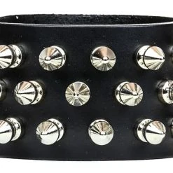 Funk Plus Men's Stuff Spiked Bracelet With 3 Rows Of Short Spikes