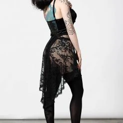 Killstar Be Veiled Lace Basque Women's Stuff