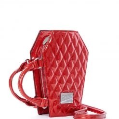 Lux De Ville Bags & Backpacks Elvira Coffin Mini Tote Venom Red Sparkle