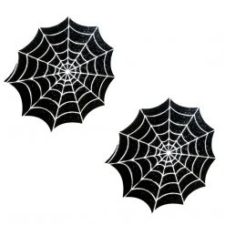 Neva Nude Freaking Awesome Glitter Blacklight Spider Web Nipple Cover Pasties Accessories