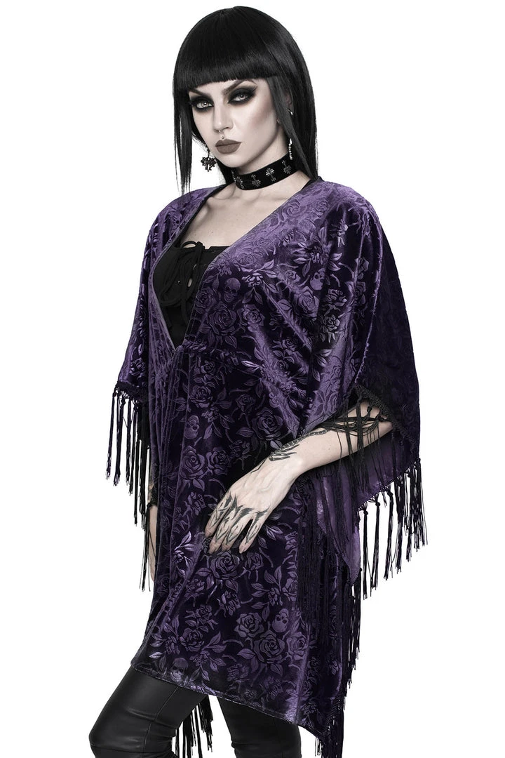 Killstar Women's Stuff Fang Velvet Kimono 4 Killstar Women's Stuff Fang Velvet Kimono
