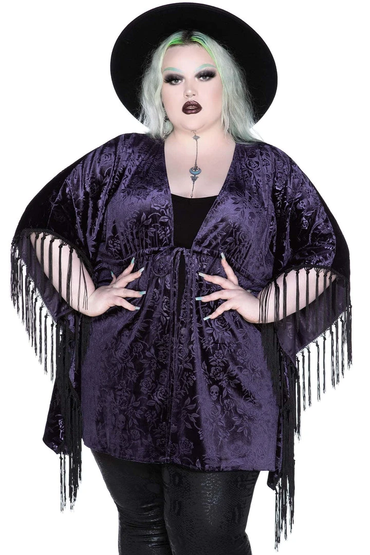 Killstar Women's Stuff Fang Velvet Kimono 5 Killstar Women's Stuff Fang Velvet Kimono