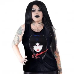 Kreepsville666 Women's Stuff Elvira Womens 80's Sleeveless Tee Black