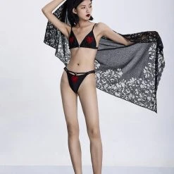 Punk Rave Bat Lace Shawl Accessories