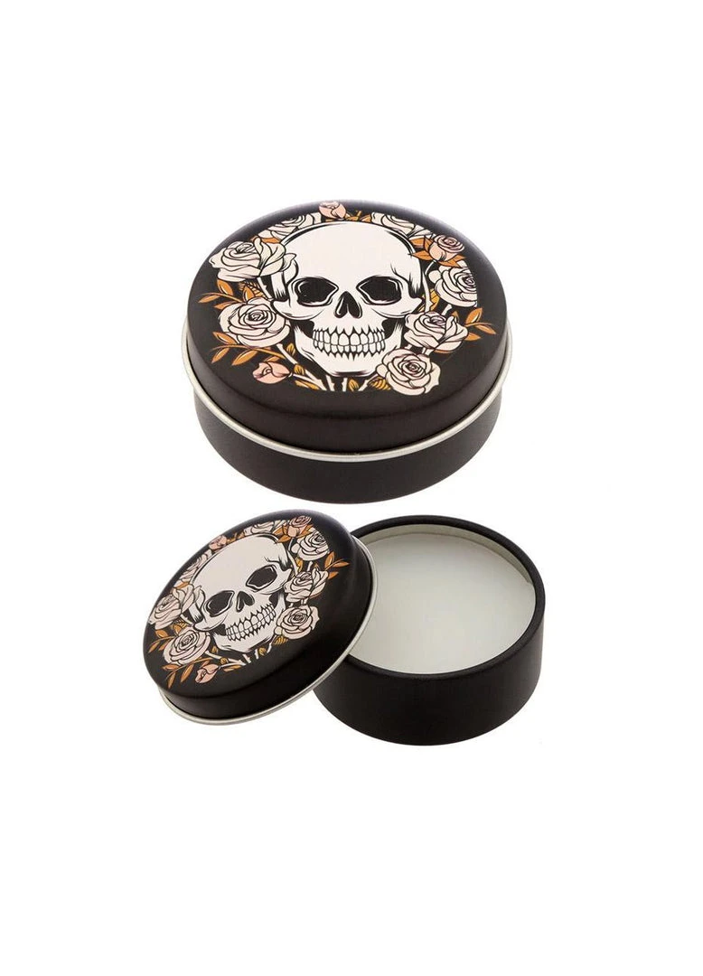 Other Gothic Gifts Skull & Roses Coconut Lip Balm Tin 2 Other Gothic Gifts Skull & Roses Coconut Lip Balm Tin