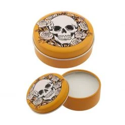 Other Gothic Gifts Skull & Roses Lemon Lip Balm Tin