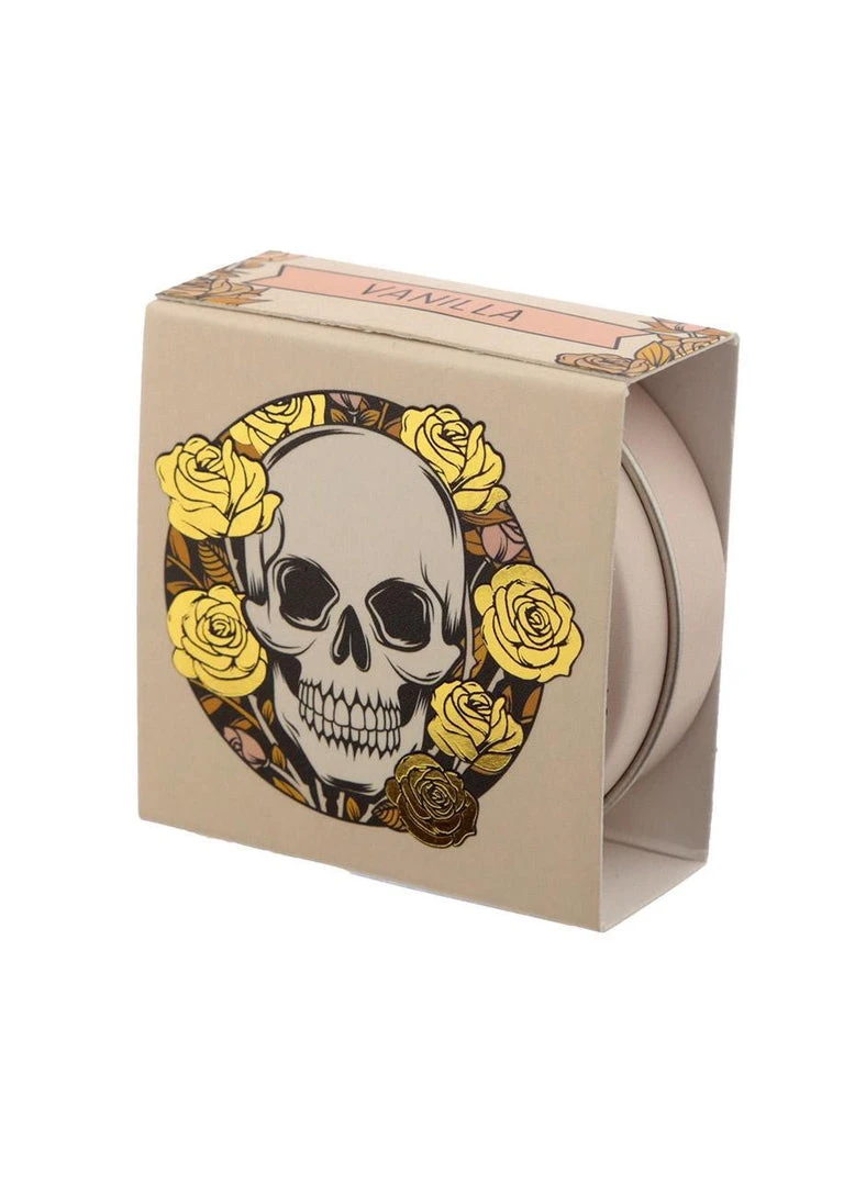 Other Gothic Gifts Skull & Roses Vanilla Lip Balm Tin 1 Other Gothic Gifts Skull & Roses Vanilla Lip Balm Tin