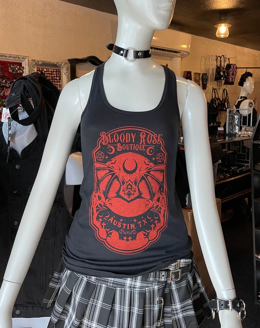 Bloody Rose Boutique Bloody Rose Bat - Red - Women's Tank Top Women's Stuff 2 Bloody Rose Boutique Bloody Rose Bat - Red - Women's Tank Top Women's Stuff