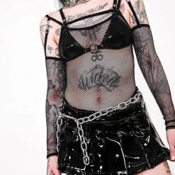 Lip Service Women's Stuff Vinyl Pleated Micro Mini Skirt 11 Lip Service Women's Stuff Vinyl Pleated Micro Mini Skirt