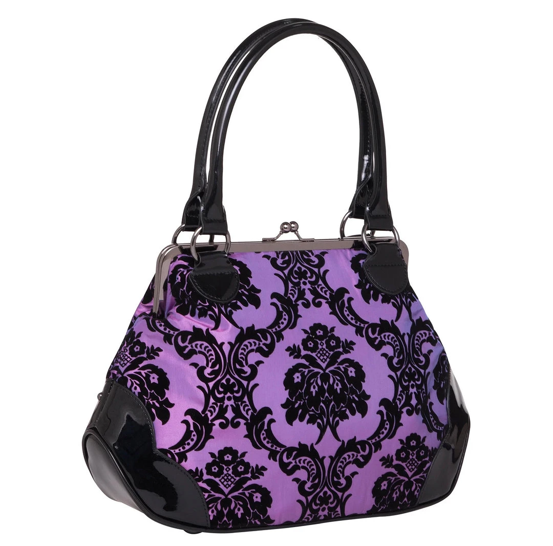 Rock Rebel Mistress Kisslock Bag In Purple Bags & Backpacks 2 Rock Rebel Mistress Kisslock Bag In Purple Bags & Backpacks
