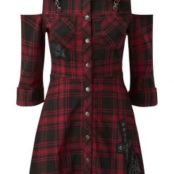 Killstar Paranormal Shirt-Dress [TARTAN]
