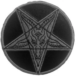 Kreepsville666 Satanic Circle Shiny Black Patch
