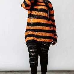 Killstar Men's Stuff Pumpkin Knit Sweater