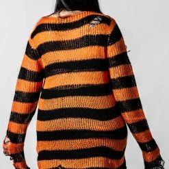 Killstar Men's Stuff Pumpkin Knit Sweater