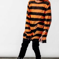 Killstar Men's Stuff Pumpkin Knit Sweater