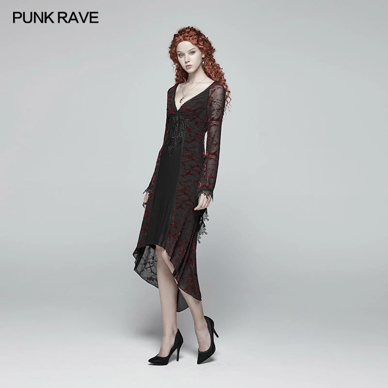Punk Rave Gothic Classical Mid-length Dress 1 Punk Rave Gothic Classical Mid-length Dress