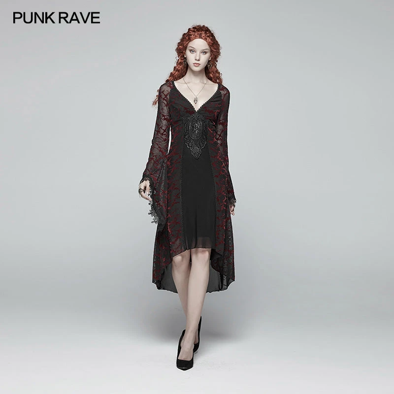 Punk Rave Gothic Classical Mid-length Dress 2 Punk Rave Gothic Classical Mid-length Dress