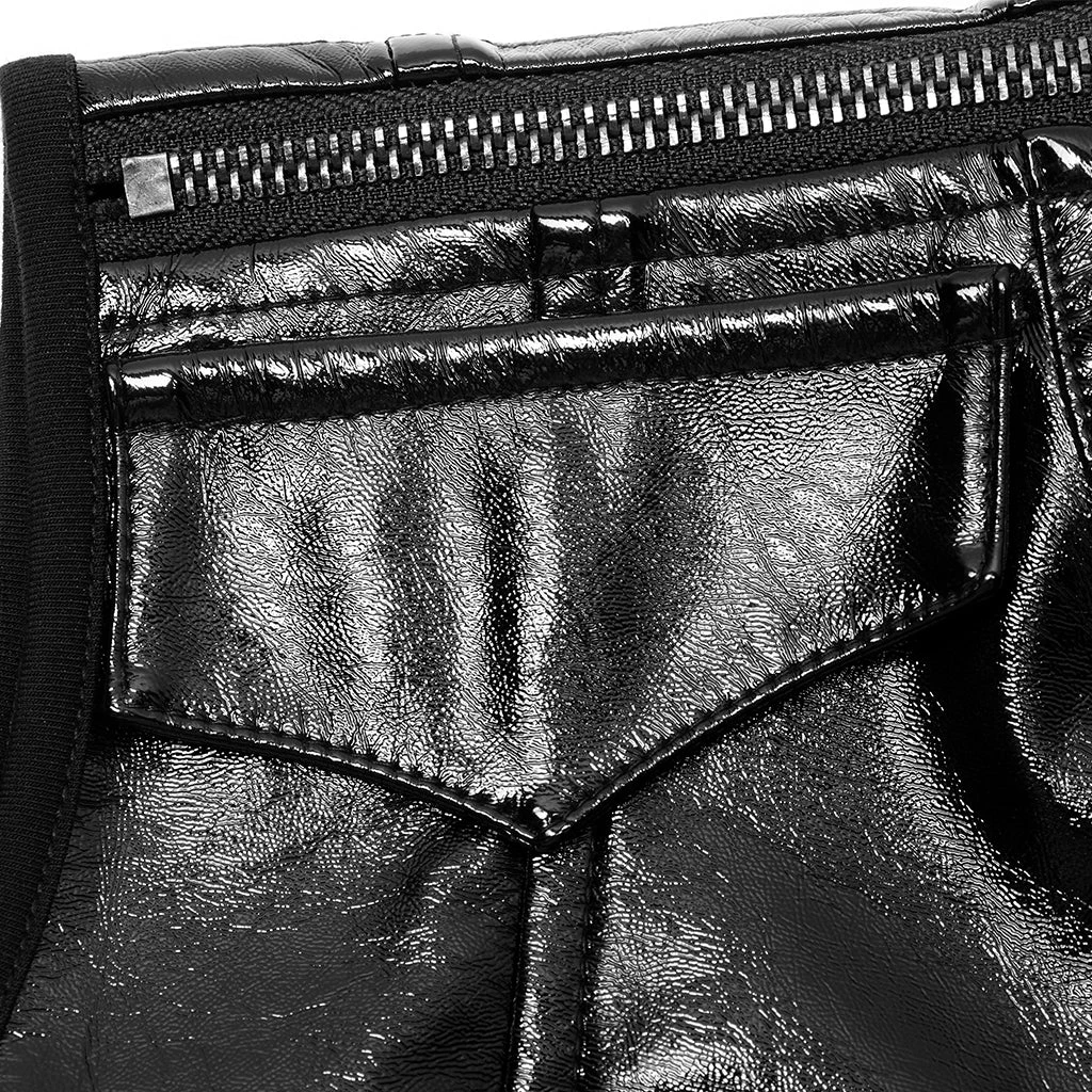 Punk Rave Women's Stuff Patent Leather Hollowed Out Dress 9 Punk Rave Women's Stuff Patent Leather Hollowed Out Dress