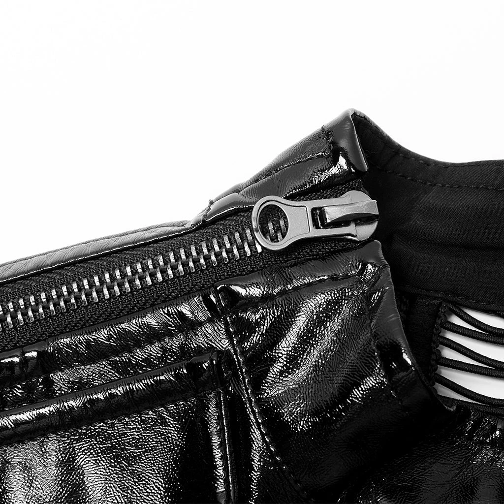 Punk Rave Women's Stuff Patent Leather Hollowed Out Dress 10 Punk Rave Women's Stuff Patent Leather Hollowed Out Dress