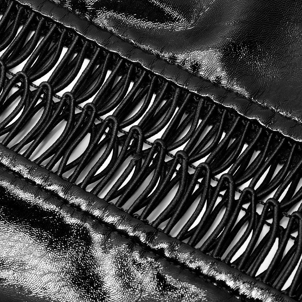 Punk Rave Women's Stuff Patent Leather Hollowed Out Dress 11 Punk Rave Women's Stuff Patent Leather Hollowed Out Dress