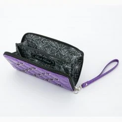 Rock Rebel Studded Bats Purple Glitter Wallet 5 Rock Rebel Studded Bats Purple Glitter Wallet