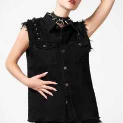 Killstar Ruse Denim Vest Men's Stuff