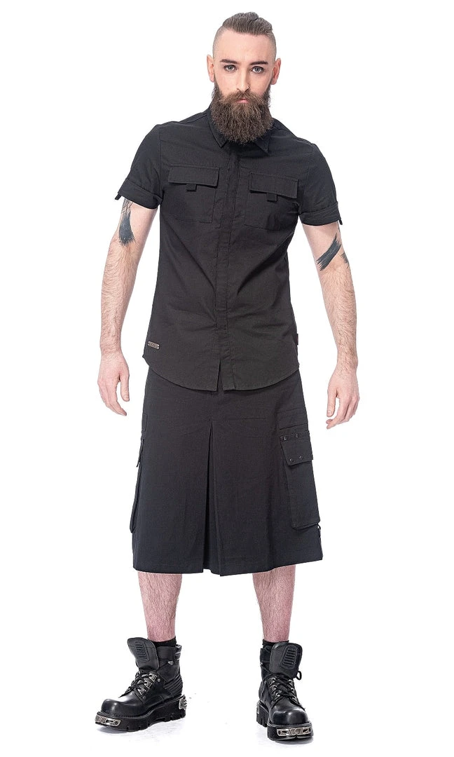 Queen Of Darkness Men's Stuff Shirt With Hidden Button Placket 5 Queen Of Darkness Men's Stuff Shirt With Hidden Button Placket