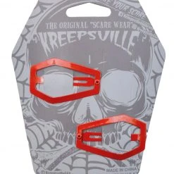 Kreepsville666 Coffin Snap Hair Clip - Red Accessories