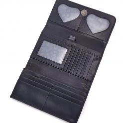 Lux De Ville Skulls And Roses Wallet Black Bags & Backpacks