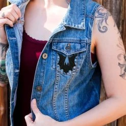 Project Pinup Small Vampire Bat Gothic Iron On Embroidered Patch