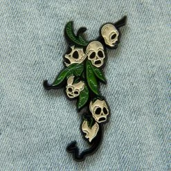Ectogasm Pins Snapdragon Skull Botanical Enamel Pin