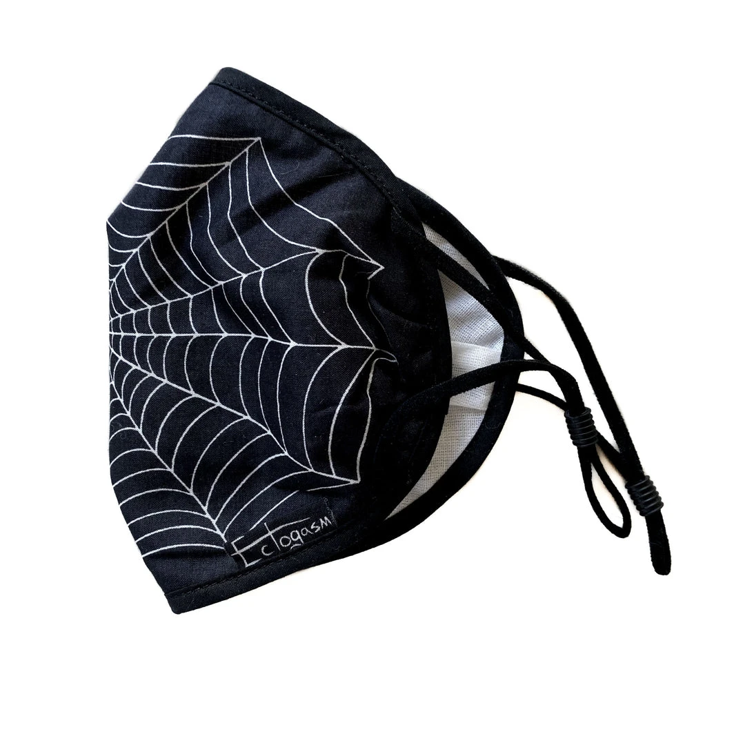 Ectogasm Black Spiderweb Face Mask Masks 4 Ectogasm Black Spiderweb Face Mask Masks