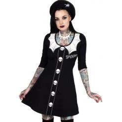 Kreepsville666 Spooky Girl Flare 3/4 Sleeve Dress