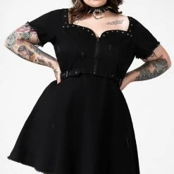 Killstar Time Out Zip Denim Dress Women's Stuff
