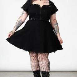 Killstar Time Out Zip Denim Dress Women's Stuff