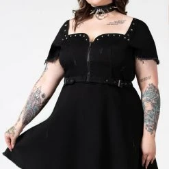 Killstar Time Out Zip Denim Dress Women's Stuff