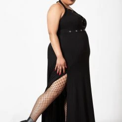 Killstar Women's Stuff Tristania Maxi Halter Dress 18 Killstar Women's Stuff Tristania Maxi Halter Dress