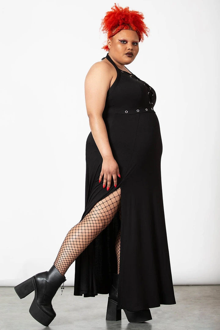 Killstar Women's Stuff Tristania Maxi Halter Dress 6 Killstar Women's Stuff Tristania Maxi Halter Dress