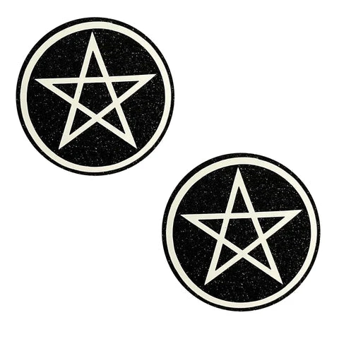 Neva Nude Wicca Black Glitter Nipple Cover Pasties 1 Neva Nude Wicca Black Glitter Nipple Cover Pasties