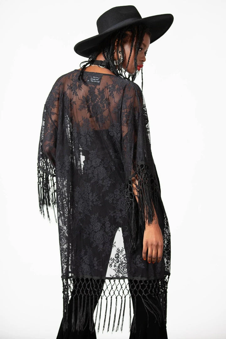 Killstar Women's Stuff Witch Hazel Lace Kimono 9 Killstar Women's Stuff Witch Hazel Lace Kimono
