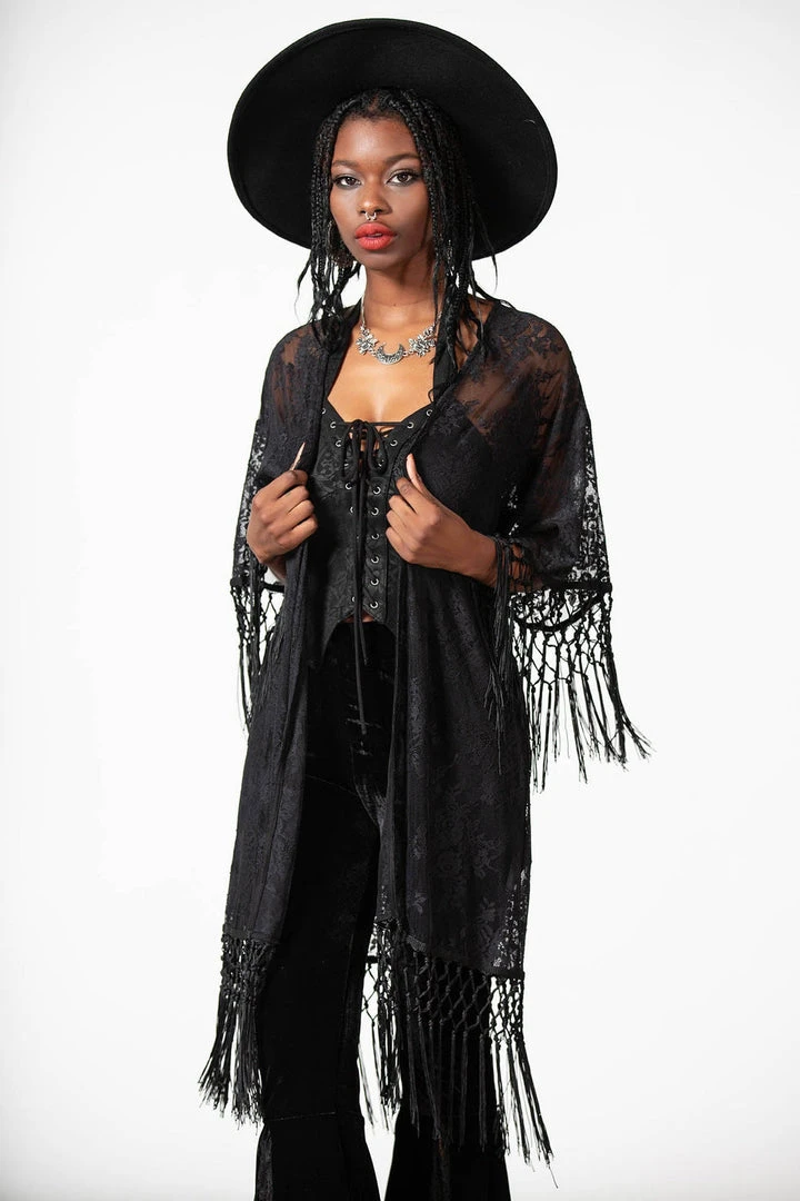 Killstar Women's Stuff Witch Hazel Lace Kimono 7 Killstar Women's Stuff Witch Hazel Lace Kimono