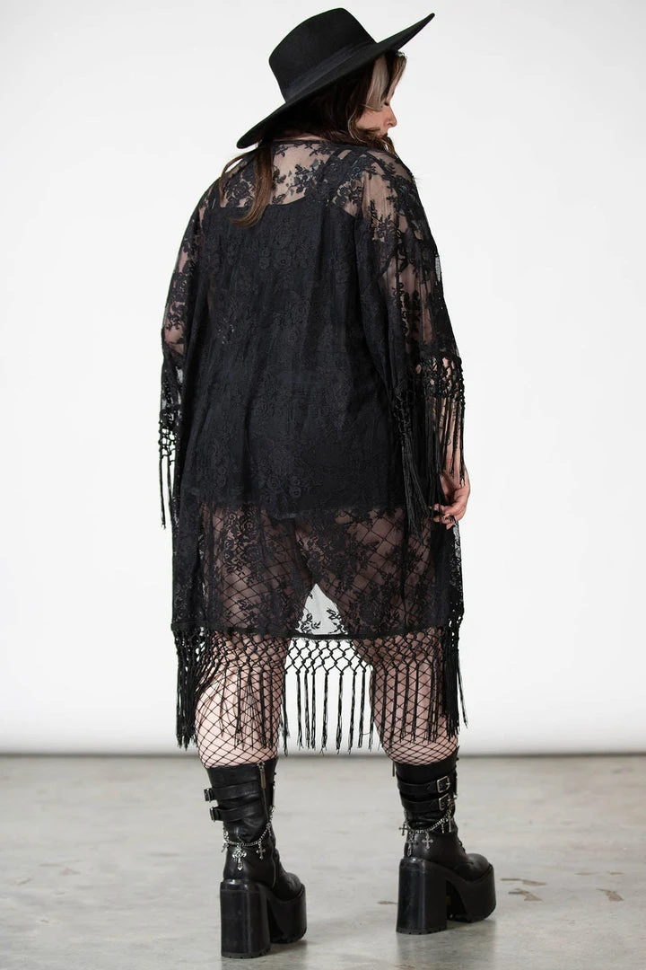 Killstar Women's Stuff Witch Hazel Lace Kimono 4 Killstar Women's Stuff Witch Hazel Lace Kimono