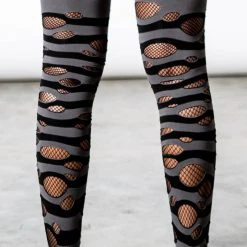 Killstar Wretched Soul Distress Socks [BLACK/ASH] Gift Ideas