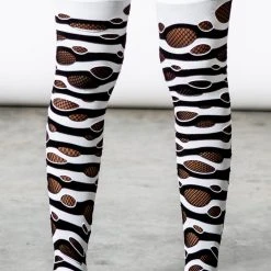 Killstar Wretched Soul Distress Socks [BLACK/WHITE]