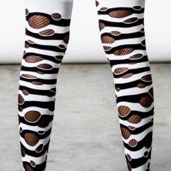 Killstar Wretched Soul Distress Socks [BLACK/WHITE]