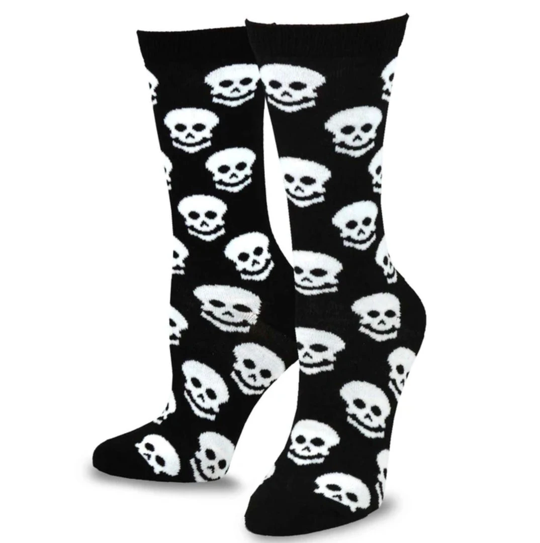 TeeHee Women's Halloween Polyester Crew Skulls 4-Pack Gift Ideas 4 TeeHee Women's Halloween Polyester Crew Skulls 4-Pack Gift Ideas