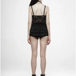 Punk Rave Women's Stuff Black Lace Opium Top